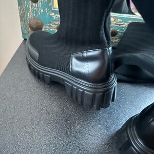 Women’s Thick heel knitted Socks boots